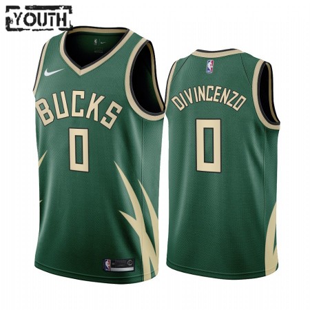 Dres Milwaukee Bucks Donte DiVincenzo 0 2020-21 Earned Edition Swingman - Dječji